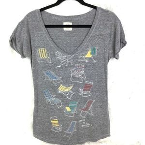 American Eagle beach chair tee small